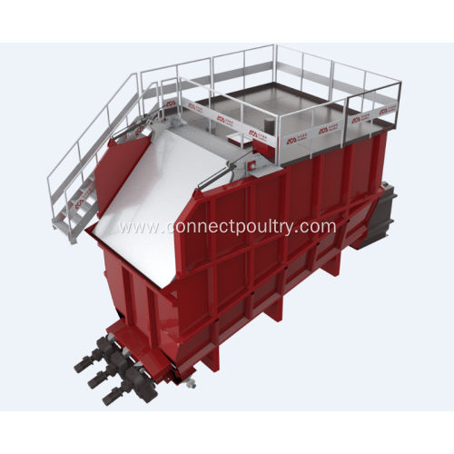 Rendering equipment of raw material silo